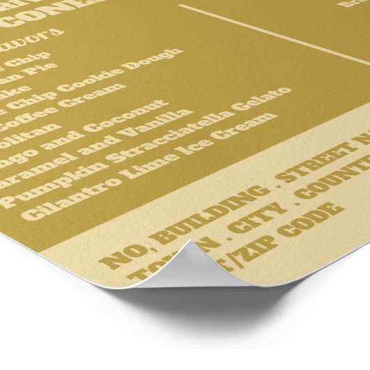 Poster Publicité moderne de crème glacée (Coin)