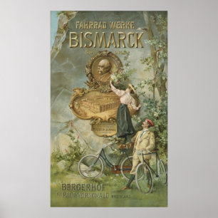 Poster Publicité par affichage le Fahrrad Werke Bismarck