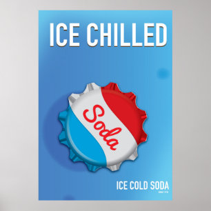 Poster Publicité pour bouchon de soda glacé