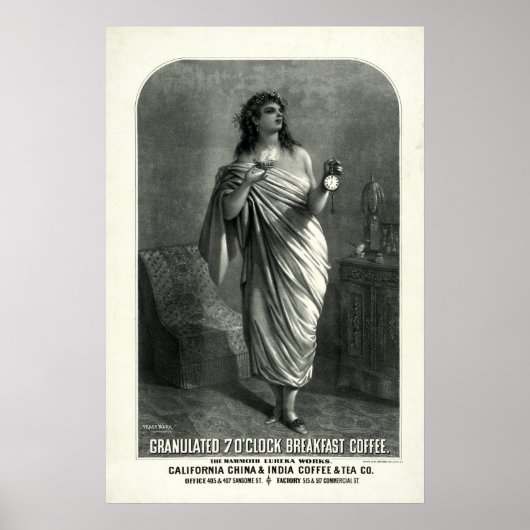 Poster Publicité pour café de 1896 (Devant)