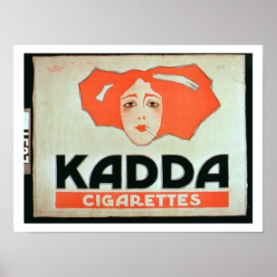Poster Publicité pour des "cigarettes de Kadda" (litho de