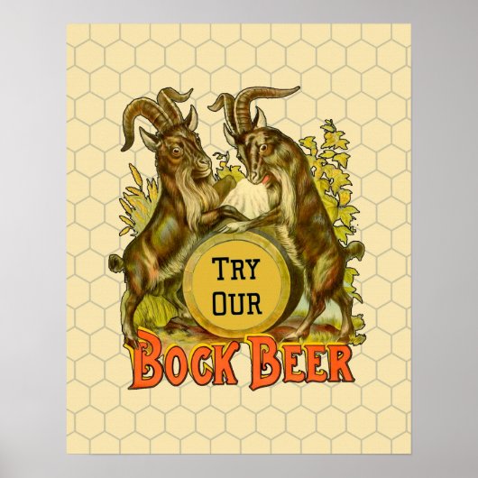 Poster Publicité pour la bière de chèvre Bock (Devant)