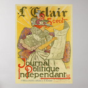 Poster Publicité pour la revue Art nouveau française 1897