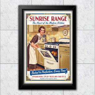 Poster Publicité pour le four Sunrise Range de 1930