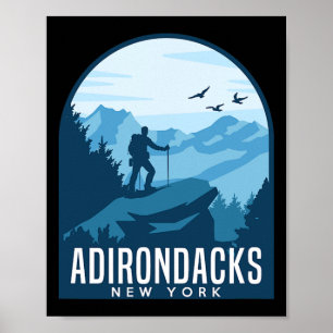 Poster Publicité pour l'escalade de montagne Adirondack R