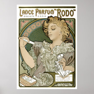 Poster Publicité pour parfum Art nouveau victorien Alphon