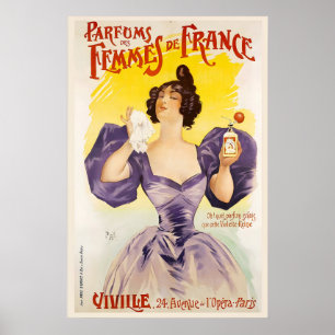 Poster Publicité pour parfum Parfums Des Femmes de France