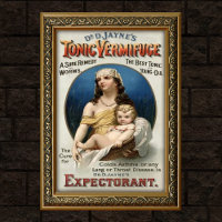 Publicité pour un médicament vermifuge vintage
