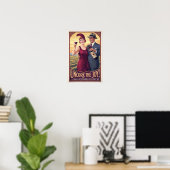 Poster Publicité pour vin de récolte rubis vintage 1920 (Bureau à domicile)