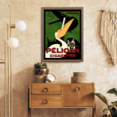 Poster Publicité rétro pour cigarettes Pelican, ère Art D