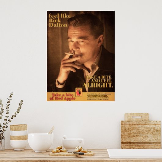 Poster Publicité Rick Dalton Red Apple (Cuisine)
