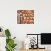 Poster Publicité sur le côté de l'immeuble (Bureau à domicile)