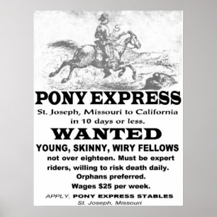 Poster Publicité sur l'Express Pony