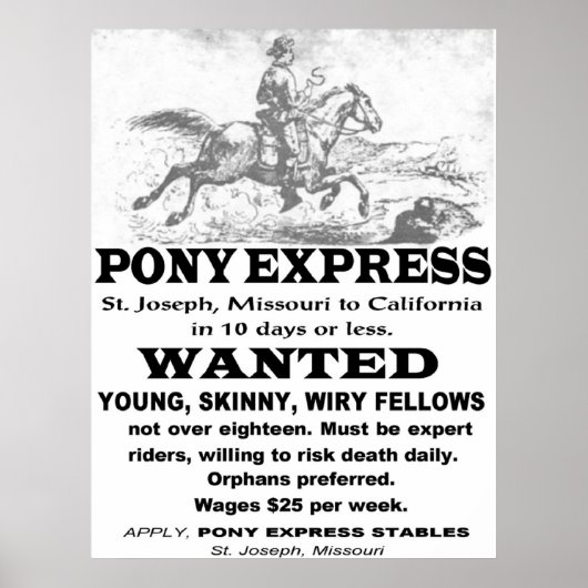 Poster Publicité sur l'Express Pony (Devant)