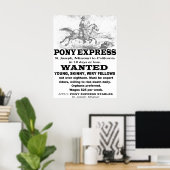 Poster Publicité sur l'Express Pony (Bureau à domicile)