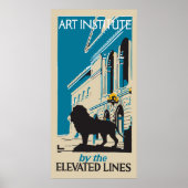 Poster Publicité verticale de l'institut d'art Retro Chic (Devant)