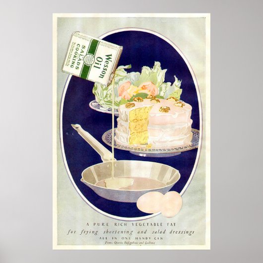Poster Publicité vintage : Aliments et boissons (Devant)