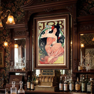 Poster Publicité vintage Art nouveau pour cigarettes par