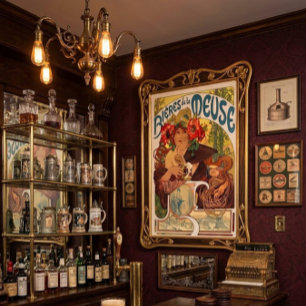 Poster Publicité vintage Art Nouveau pour la bière par Al