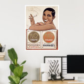 Poster publicité vintage cigarette (Bureau à domicile)