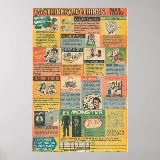 Poster Publicité vintage de bandes dessinées (Devant)