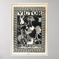 Publicité vintage de bicyclettes de Victor