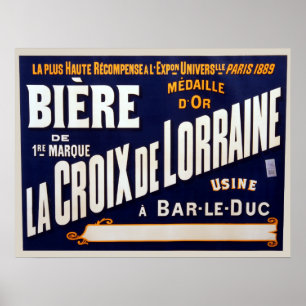Poster Publicité vintage de bière