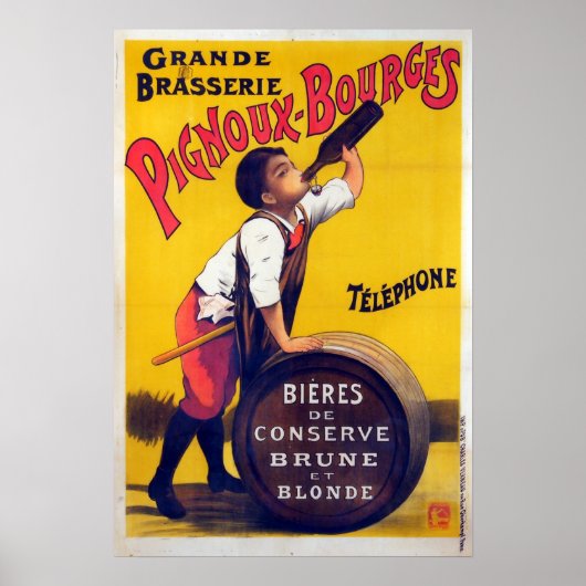 Poster Publicité vintage de bière (Devant)