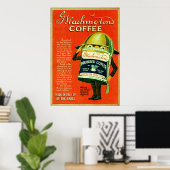 Poster Publicité vintage de café. (Bureau à domicile)