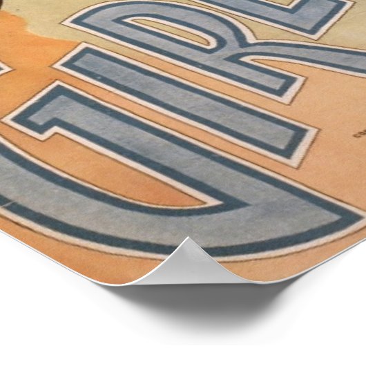 Poster Publicité vintage de cirque (Coin)