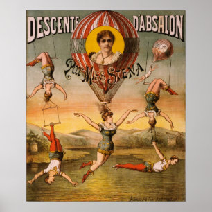 Poster Publicité vintage de cirque