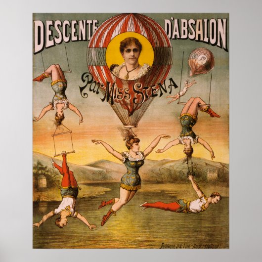 Poster Publicité vintage de cirque (Devant)