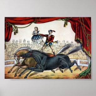 Poster Publicité vintage de cirque