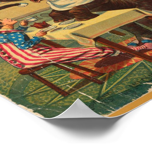 Poster Publicité vintage de cirque (Coin)