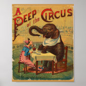 Poster Publicité vintage de cirque (Devant)
