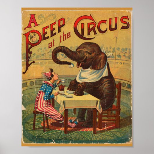 Poster Publicité vintage de cirque (Devant)