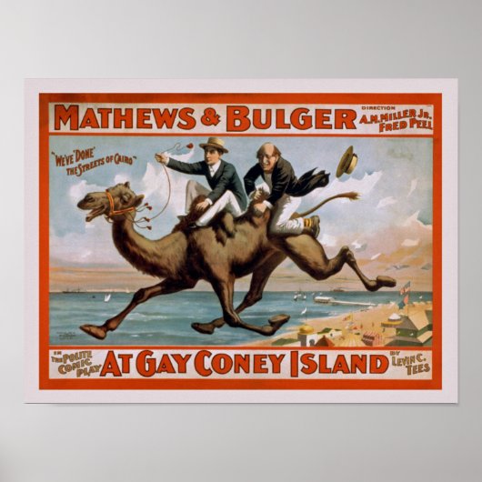 Poster Publicité vintage de comédie (Devant)