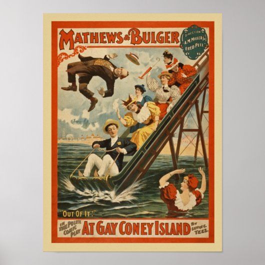 Poster Publicité vintage de comédie (Devant)