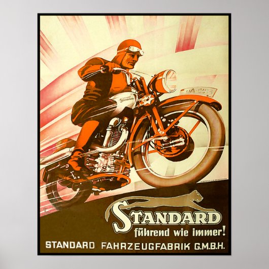 Poster Publicité vintage de moto allemande (Devant)