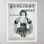 Poster Publicité vintage de savon Sunlight (Devant)