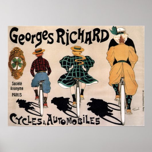 Poster Publicité vintage de vélos (Devant)