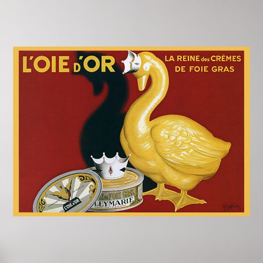 Poster Publicité vintage Foie Gras (Devant)