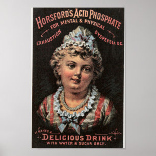Poster Publicité vintage Horsfords Phosphate Acide
