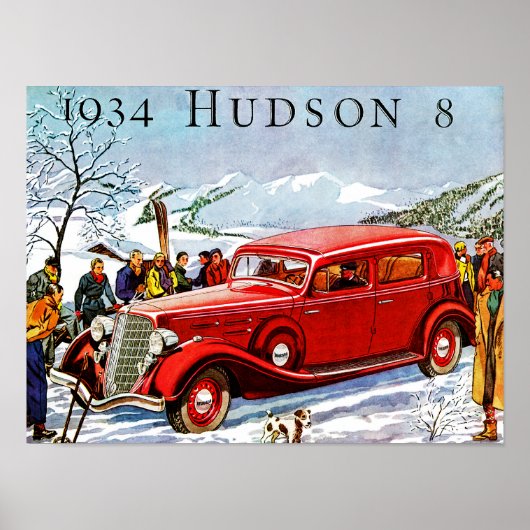 Poster Publicité vintage Hudson Automobile (Devant)