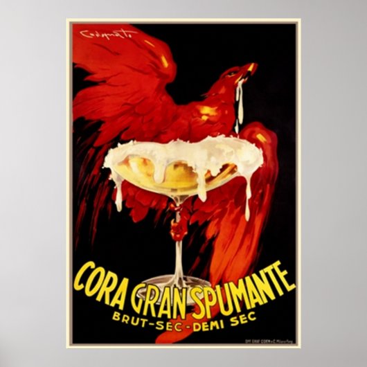 Poster Publicité vintage Italienne Spumante (Devant)