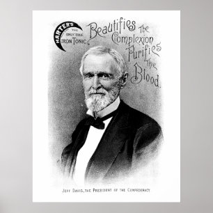 Poster Publicité Vintage Jefferson Davis