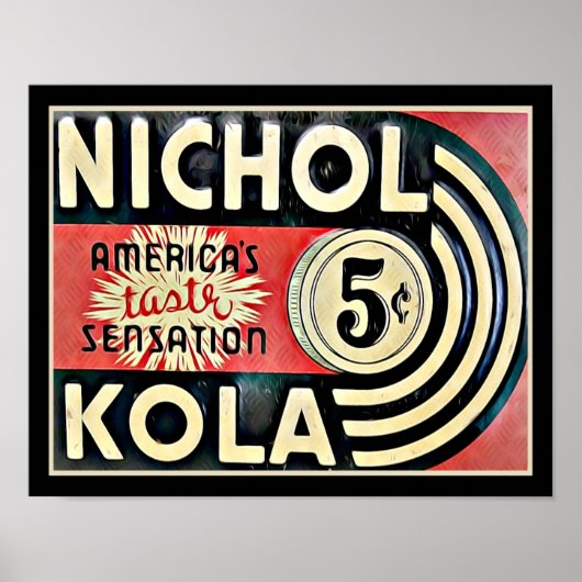 Poster Publicité vintage Nichol Kola (Devant)