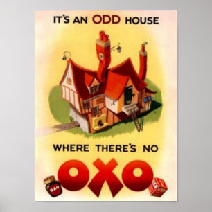 Poster Publicité Vintage OXO - C'est et c'est une maison