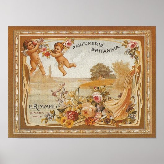 Poster Publicité Vintage Parfumerie Britannia - Imprimer (Devant)