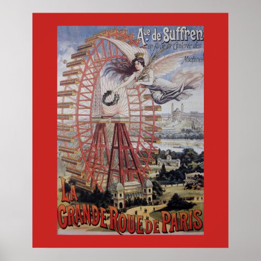 Poster Publicité vintage Paris Ferris Wheel (Devant)